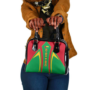 Guinea Bissau Shoulder Handbag Red Green Yellow Stripe Design and Black Star - African Pride