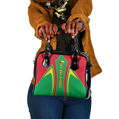 Guinea Bissau Shoulder Handbag Red Green Yellow Stripe Design and Black Star - African Pride