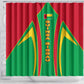 Guinea Bissau Shower Curtain Red Green Yellow Stripe Design and Black Star - African Pride