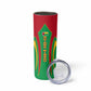 Guinea Bissau Skinny Tumbler Red Green Yellow Stripe Design and Black Star - African Pride
