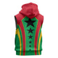 Guinea Bissau Sleeveless Zip Hoodie Red Green Yellow Stripe Design and Black Star - African Pride