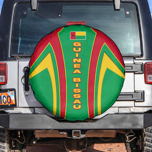 Guinea Bissau Spare Tire Cover Red Green Yellow Stripe Design and Black Star - African Pride