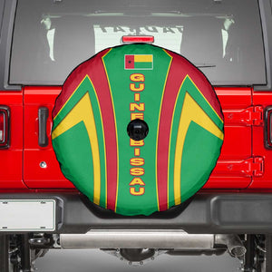 Guinea Bissau Spare Tire Cover Red Green Yellow Stripe Design and Black Star - African Pride