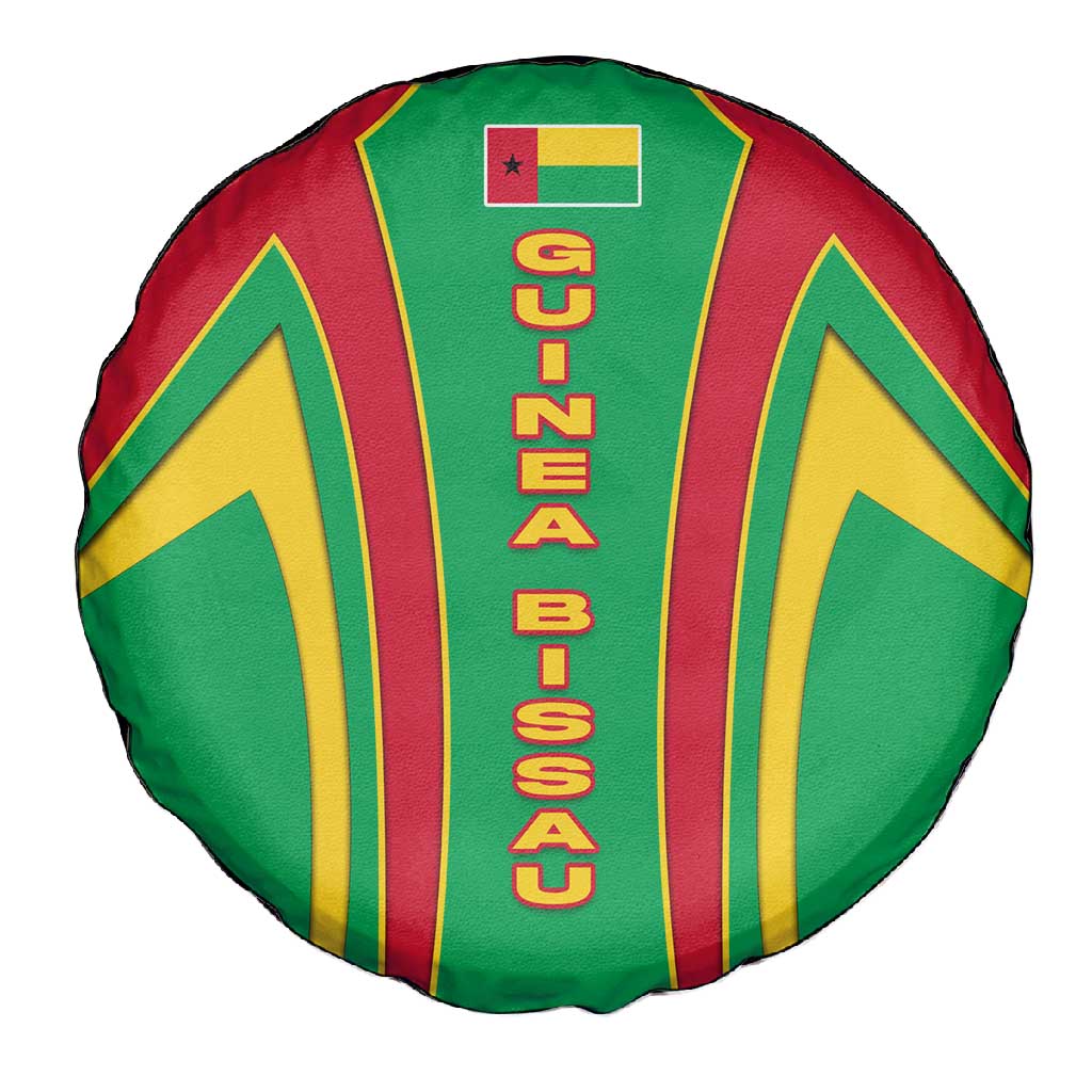 Guinea Bissau Spare Tire Cover Red Green Yellow Stripe Design and Black Star - African Pride