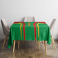 Guinea Bissau Tablecloth Red Green Yellow Stripe Design and Black Star - African Pride