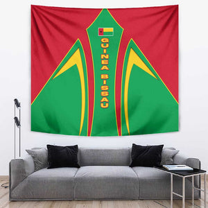 Guinea Bissau Tapestry Red Green Yellow Stripe Design and Black Star - African Pride