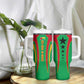 Guinea Bissau Tumbler With Handle Red Green Yellow Stripe Design and Black Star - African Pride