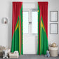 Guinea Bissau Window Curtain Red Green Yellow Stripe Design and Black Star - African Pride