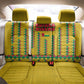 Guinea Bissau Back Car Seat Cover Yellow Tribal Geometric Design and National Flag - African Pride