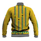 Guinea Bissau Baseball Jacket Yellow Tribal Geometric Design and National Flag - African Pride