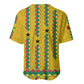 Guinea Bissau Baseball Jersey Yellow Tribal Geometric Design and National Flag - African Pride
