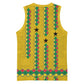 Guinea Bissau Basketball Jersey Yellow Tribal Geometric Design and National Flag - African Pride