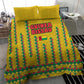 Guinea Bissau Bedding Set Yellow Tribal Geometric Design and National Flag - African Pride