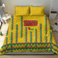 Guinea Bissau Bedding Set Yellow Tribal Geometric Design and National Flag - African Pride