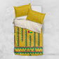 Guinea Bissau Bedding Set Yellow Tribal Geometric Design and National Flag - African Pride