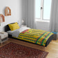 Guinea Bissau Bedding Set Yellow Tribal Geometric Design and National Flag - African Pride