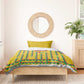 Guinea Bissau Bedding Set Yellow Tribal Geometric Design and National Flag - African Pride
