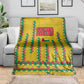 Guinea Bissau Blanket Yellow Tribal Geometric Design and National Flag - African Pride