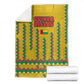 Guinea Bissau Blanket Yellow Tribal Geometric Design and National Flag - African Pride