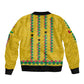 Guinea Bissau Bomber Jacket Yellow Tribal Geometric Design and National Flag - African Pride