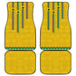 Guinea Bissau Car Mats Yellow Tribal Geometric Design and National Flag - African Pride