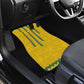 Guinea Bissau Car Mats Yellow Tribal Geometric Design and National Flag - African Pride