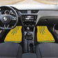 Guinea Bissau Car Mats Yellow Tribal Geometric Design and National Flag - African Pride