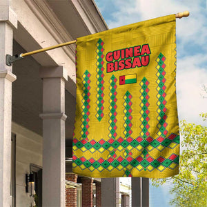 Guinea Bissau Garden Flag Yellow Tribal Geometric Design and National Flag - African Pride