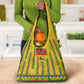 Guinea Bissau Grocery Bag Yellow Tribal Geometric Design and National Flag - African Pride