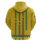 Guinea Bissau Hoodie Yellow Tribal Geometric Design and National Flag - African Pride