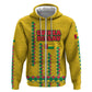 Guinea Bissau Hoodie Yellow Tribal Geometric Design and National Flag - African Pride