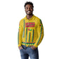Guinea Bissau Long Sleeve Polo Shirt Yellow Tribal Geometric Design and National Flag - African Pride