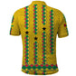Guinea Bissau Polo Shirt Yellow Tribal Geometric Design and National Flag - African Pride