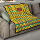 Guinea Bissau Quilt Yellow Tribal Geometric Design and National Flag - African Pride