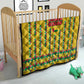 Guinea Bissau Quilt Yellow Tribal Geometric Design and National Flag - African Pride