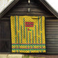 Guinea Bissau Quilt Yellow Tribal Geometric Design and National Flag - African Pride