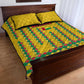 Guinea Bissau Quilt Bed Set Yellow Tribal Geometric Design and National Flag - African Pride