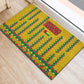 Guinea Bissau Rubber Doormat Yellow Tribal Geometric Design and National Flag - African Pride