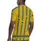 Guinea Bissau Rugby Jersey Yellow Tribal Geometric Design and National Flag - African Pride