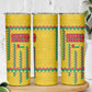 Guinea Bissau Skinny Tumbler Yellow Tribal Geometric Design and National Flag - African Pride
