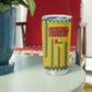 Guinea Bissau Tumbler Cup Yellow Tribal Geometric Design and National Flag - African Pride