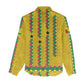 Guinea Bissau Women Casual Shirt Yellow Tribal Geometric Design and National Flag - African Pride