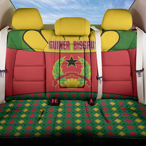 Guinea Bissau Back Car Seat Cover Red Yellow Green Geometric - African Pride