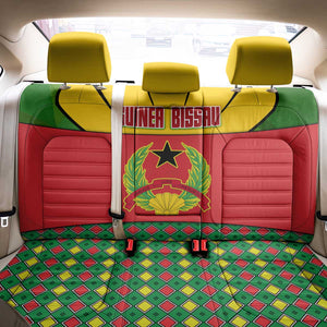 Guinea Bissau Back Car Seat Cover Red Yellow Green Geometric - African Pride