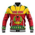 Guinea Bissau Baseball Jacket Red Yellow Green Geometric - African Pride