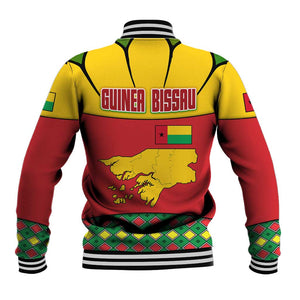 Guinea Bissau Baseball Jacket Red Yellow Green Geometric - African Pride