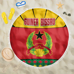 Guinea Bissau Beach Blanket Red Yellow Green Geometric - African Pride
