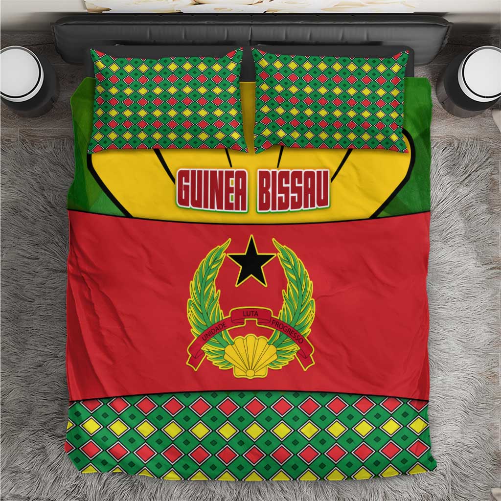 Guinea Bissau Bedding Set Red Yellow Green Geometric - African Pride