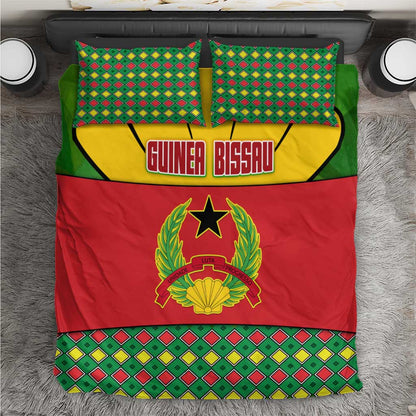 Guinea Bissau Bedding Set Red Yellow Green Geometric - African Pride