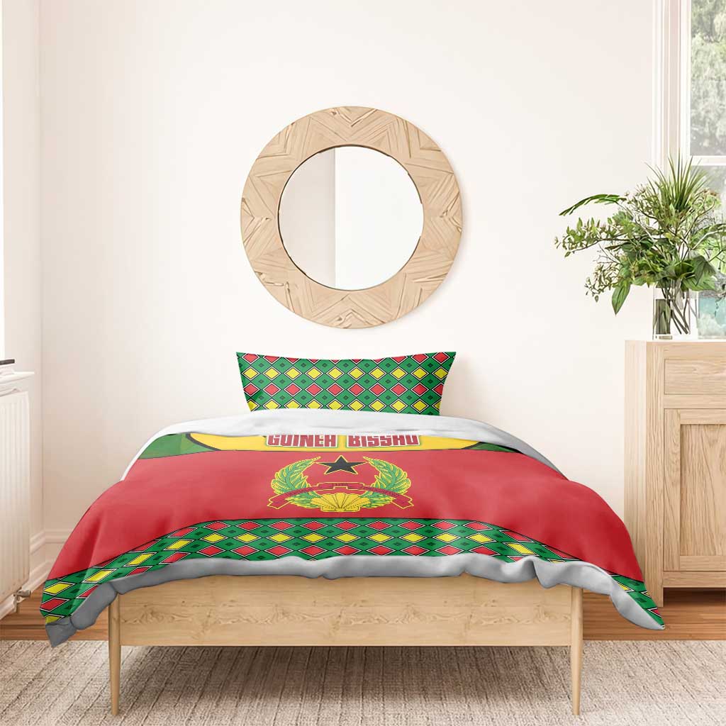 Guinea Bissau Bedding Set Red Yellow Green Geometric - African Pride